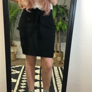 Express black skirt with front tie NWT